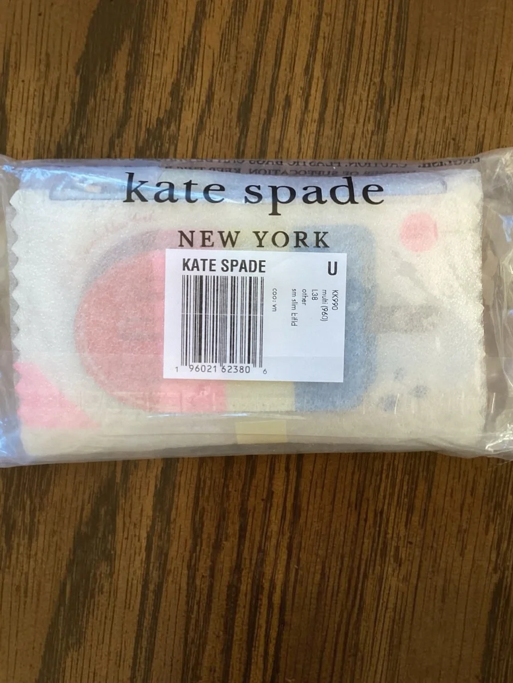 Kate Spade Snack Bar Popsicle Small Slim Bifold Wallet, NWT
